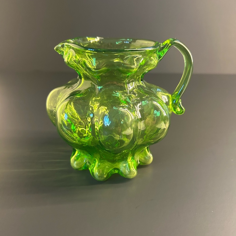 Miniature MCM Glows Glass Pitcher/Creamer
